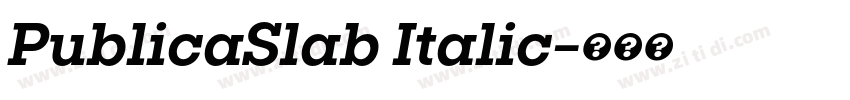 PublicaSlab Italic字体转换